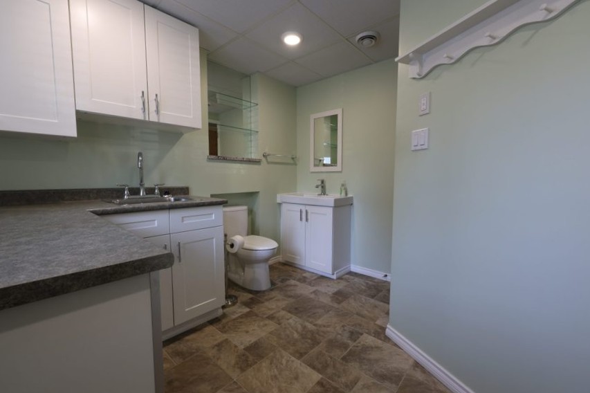 Downstairs bathroom and laundry room